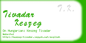 tivadar keszeg business card